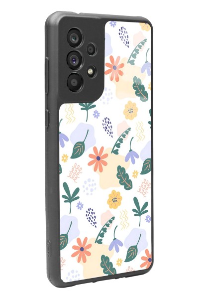 Samsung A73 Minik Çiçekler Tasarımlı Glossy Telefon Kılıfı