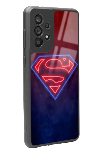 Samsung A73 Neon Superman Tasarımlı Glossy Telefon Kılıfı