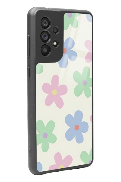 Samsung A73 Nude Çiçek Tasarımlı Glossy Telefon Kılıfı