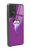 Samsung A73 Purple Angry Birds Tasarımlı Glossy Telefon Kılıfı