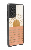Samsung A73 Suluboya Güneş Tasarımlı Glossy Telefon Kılıfı