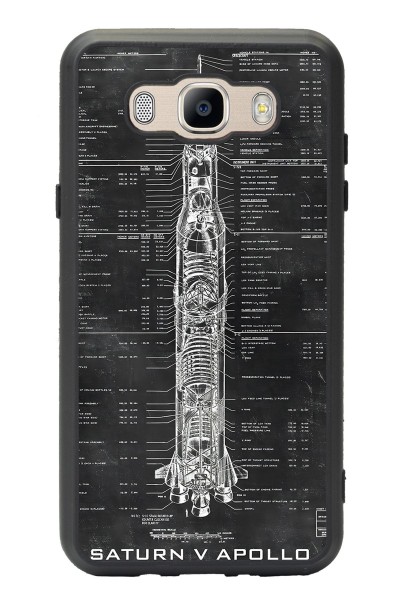 Samsung J7 (2016) Apollo Plan Tasarımlı Glossy Telefon Kılıfı