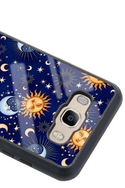 Samsung J7 (2016) Ay Güneş Pijama Tasarımlı Glossy Telefon Kılıfı