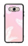Samsung J7 (2016) Beyaz Palmiye Tasarımlı Glossy Telefon Kılıfı