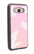 Samsung J7 (2016) Beyaz Palmiye Tasarımlı Glossy Telefon Kılıfı
