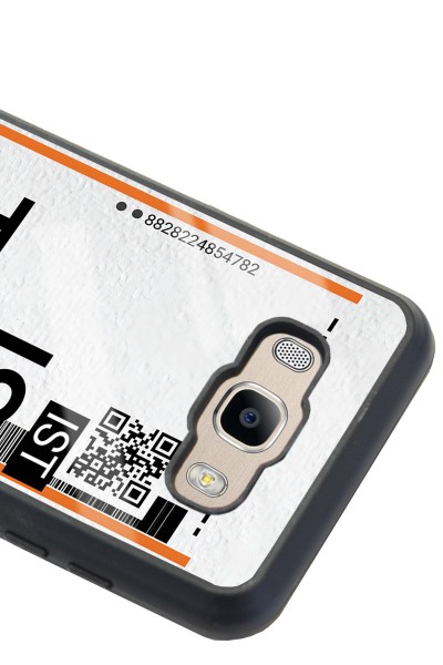 Samsung J7 (2016) Bilet Tasarımlı Tasarımlı Glossy Telefon Kılıfı