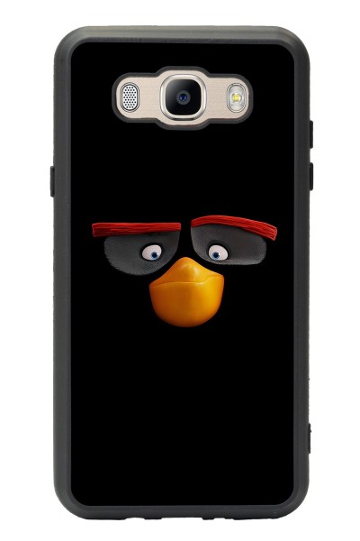 Samsung J7 (2016) Black Angry Birds Tasarımlı Glossy Telefon Kılıfı