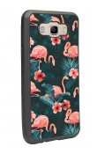 Samsung J7 (2016) Flamingo Leaf Tasarımlı Glossy Telefon Kılıfı
