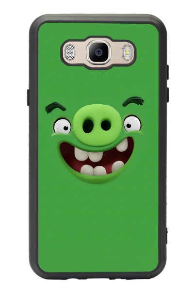 Samsung J7 (2016) Green Angry Birds Tasarımlı Glossy Telefon Kılıfı