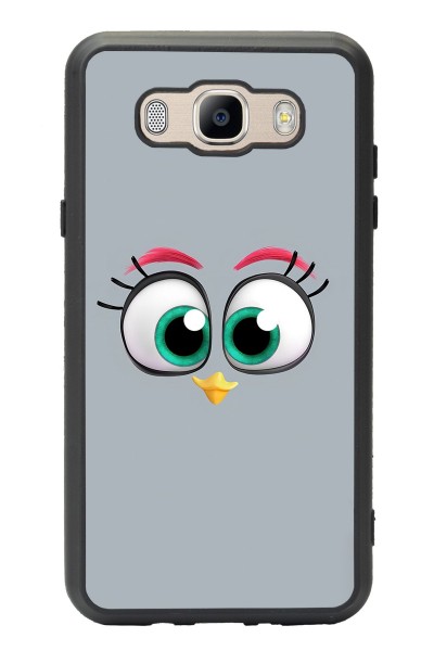 Samsung J7 (2016) Grey Angry Birds Tasarımlı Glossy Telefon Kılıfı