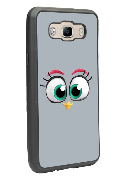 Samsung J7 (2016) Grey Angry Birds Tasarımlı Glossy Telefon Kılıfı