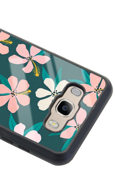 Samsung J7 (2016) Leaf Flovers Tasarımlı Glossy Telefon Kılıfı