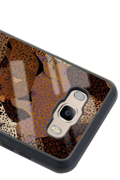 Samsung J7 (2016) Leoparlar Tasarımlı Glossy Telefon Kılıfı