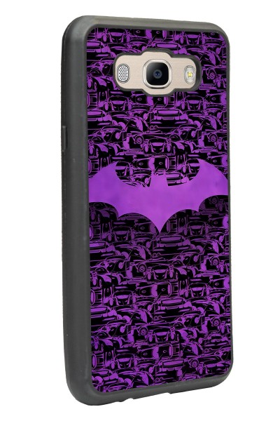 Samsung J7 (2016) Lila Batman Tasarımlı Glossy Telefon Kılıfı