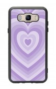 Samsung J7 (2016) Lila Kalp Tasarımlı Glossy Telefon Kılıfı