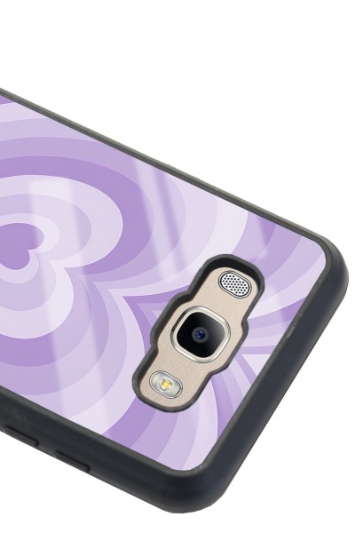 Samsung J7 (2016) Lila Kalp Tasarımlı Glossy Telefon Kılıfı