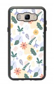 Samsung J7 (2016) Minik Çiçekler Tasarımlı Glossy Telefon Kılıfı