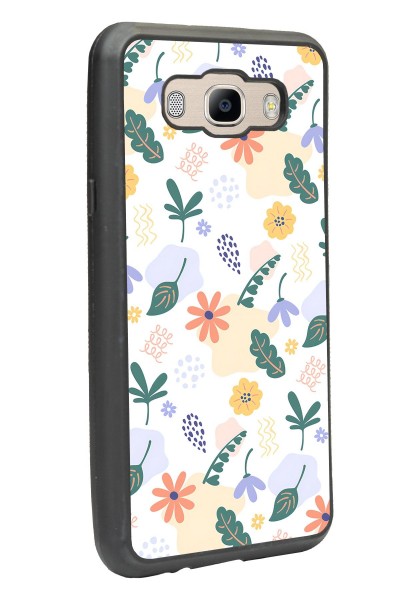 Samsung J7 (2016) Minik Çiçekler Tasarımlı Glossy Telefon Kılıfı