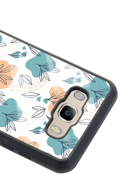 Samsung J7 (2016) Minik Yapraklar Tasarımlı Glossy Telefon Kılıfı