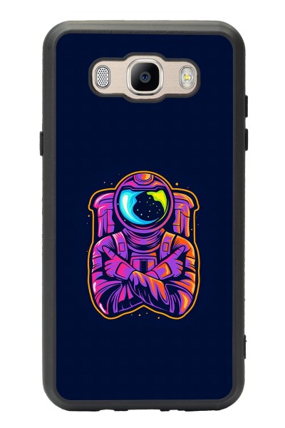 Samsung J7 (2016) Neon Astronot Tasarımlı Glossy Telefon Kılıfı