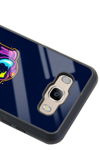 Samsung J7 (2016) Neon Astronot Tasarımlı Glossy Telefon Kılıfı