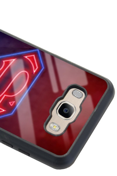Samsung J7 (2016) Neon Superman Tasarımlı Glossy Telefon Kılıfı
