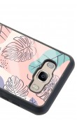 Samsung J7 (2016) Nude Yapraklar Tasarımlı Glossy Telefon Kılıfı