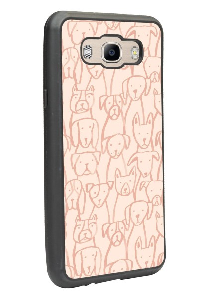Samsung J7 (2016) Pink Dog Tasarımlı Glossy Telefon Kılıfı