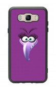 Samsung J7 (2016) Purple Angry Birds Tasarımlı Glossy Telefon Kılıfı