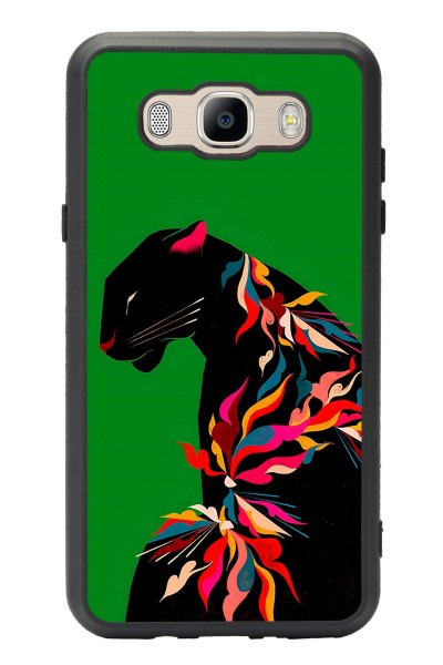 Samsung J7 (2016) Renkli Leopar Tasarımlı Glossy Telefon Kılıfı