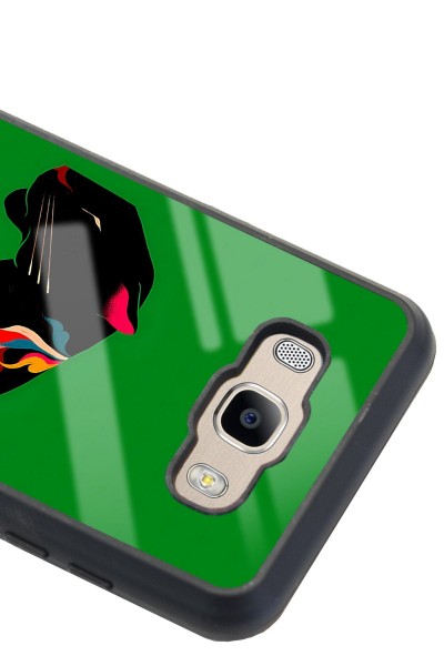 Samsung J7 (2016) Renkli Leopar Tasarımlı Glossy Telefon Kılıfı