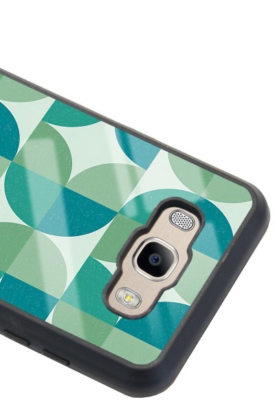 Samsung J7 (2016) Retro Green Duvar Kağıdı Tasarımlı Glossy Telefon Kılıfı