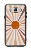 Samsung J7 (2016) Retro Güneş Tasarımlı Glossy Telefon Kılıfı