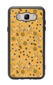 Samsung J7 (2016) Sarı Bindanlı Tasarımlı Glossy Telefon Kılıfı