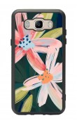 Samsung J7 (2016) Suluboya Çiçek Tasarımlı Glossy Telefon Kılıfı