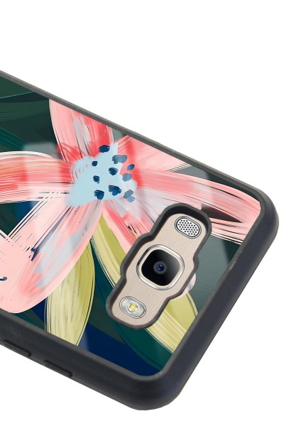 Samsung J7 (2016) Suluboya Çiçek Tasarımlı Glossy Telefon Kılıfı