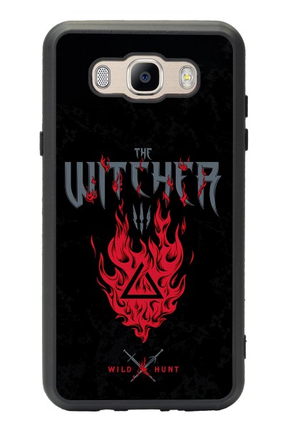 Samsung J7 (2016) Witcher 3 Fire Tasarımlı Glossy Telefon Kılıfı