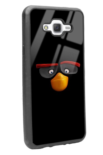 Samsung J7 Black Angry Birds Tasarımlı Glossy Telefon Kılıfı
