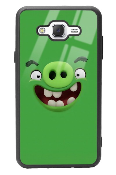 Samsung J7 Green Angry Birds Tasarımlı Glossy Telefon Kılıfı