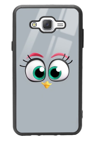 Samsung J7 Grey Angry Birds Tasarımlı Glossy Telefon Kılıfı