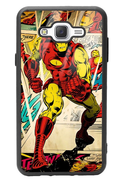 Samsung J7 Iron Man Demir Adam Tasarımlı Glossy Telefon Kılıfı