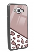 Samsung J7 Kahve Leopar Tasarımlı Glossy Telefon Kılıfı