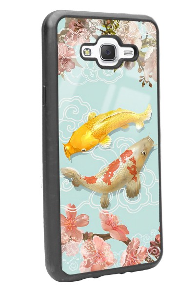 Samsung J7 Koi Balığı Tasarımlı Glossy Telefon Kılıfı