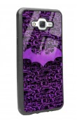 Samsung J7 Lila Batman Tasarımlı Glossy Telefon Kılıfı