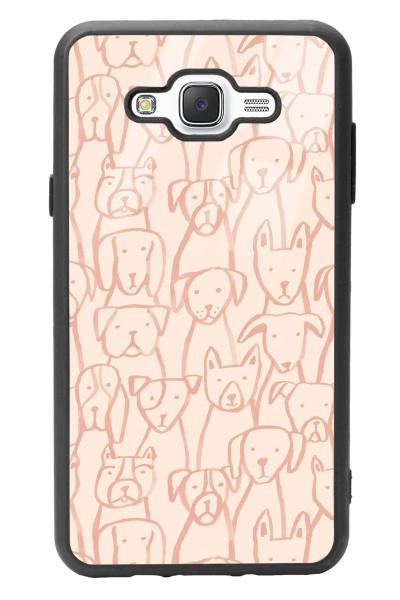 Samsung J7 Pink Dog Tasarımlı Glossy Telefon Kılıfı