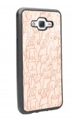 Samsung J7 Pink Dog Tasarımlı Glossy Telefon Kılıfı