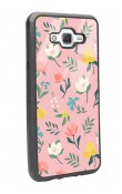 Samsung J7 Pinky Flowers Tasarımlı Glossy Telefon Kılıfı