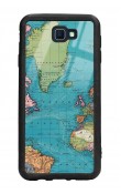Samsung J7 Prime Atlantic Map Tasarımlı Glossy Telefon Kılıfı