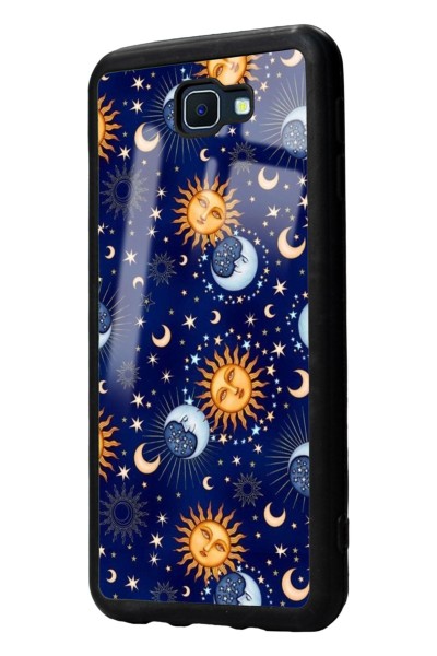 Samsung J7 Prime Ay Güneş Pijama Tasarımlı Glossy Telefon Kılıfı