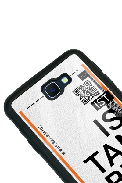Samsung J7 Prime Bilet Tasarımlı Tasarımlı Glossy Telefon Kılıfı